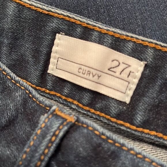 Gap 1969 curvy 27 x 31 r regular dark wash flare leg blue jean jeans low rise - Picture 8 of 11